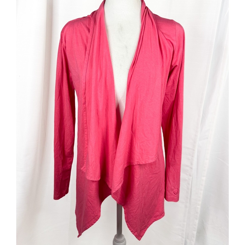 Coolibar Marietas Sun Wrap Women S Coral Pink UPF 50+ Bamboo Cardigan Zno